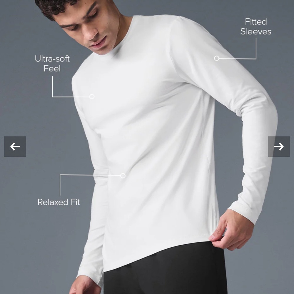 ALO Yoga Men's infinity, blue Long Sleeve Shirt